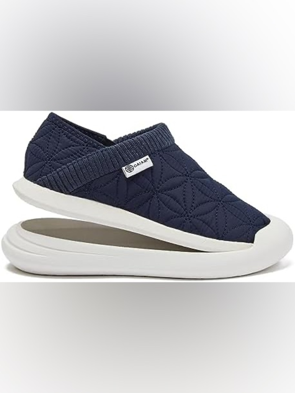 GAIAM Navy Quilted Slip-On Mules with White Sole-Size 7– NWOT